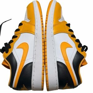 Original Nike Air Jordan 1 Low-Top Sneakers in Yellow, Black & White